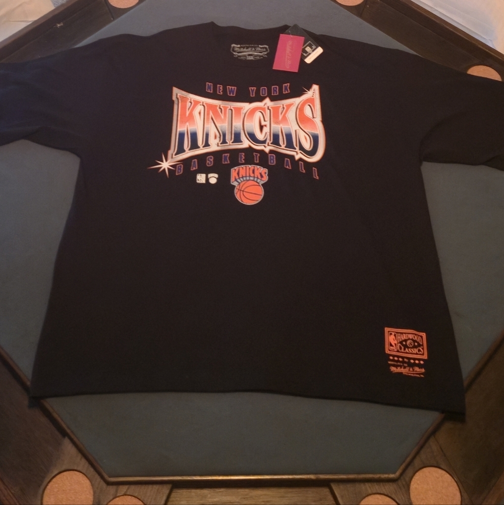 Mitchell & Ness New York Knicks Retro Logo Black Tee XXXL